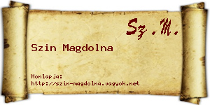 Szin Magdolna névjegykártya