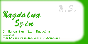 magdolna szin business card